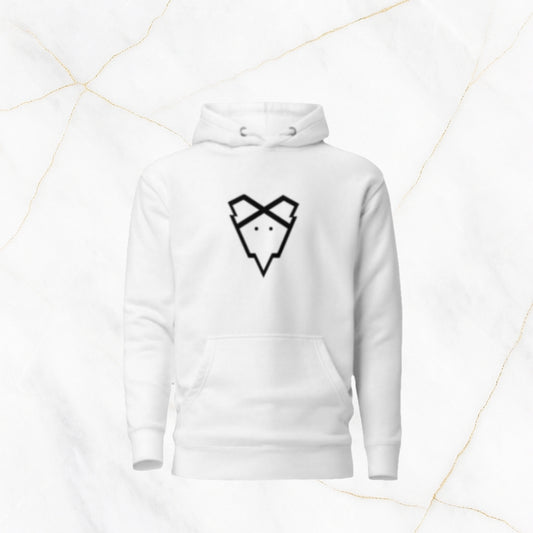 IRONGEIST® Hoodie – Emblem Drop White