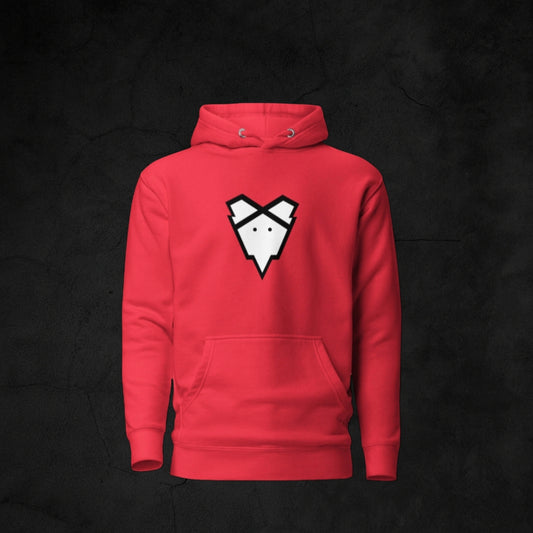 IRONGEIST® Hoodie – Emblem Drop Red
