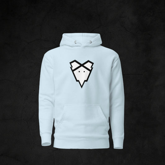 IRONGEIST® Hoodie - Emblem Drop Light Blue